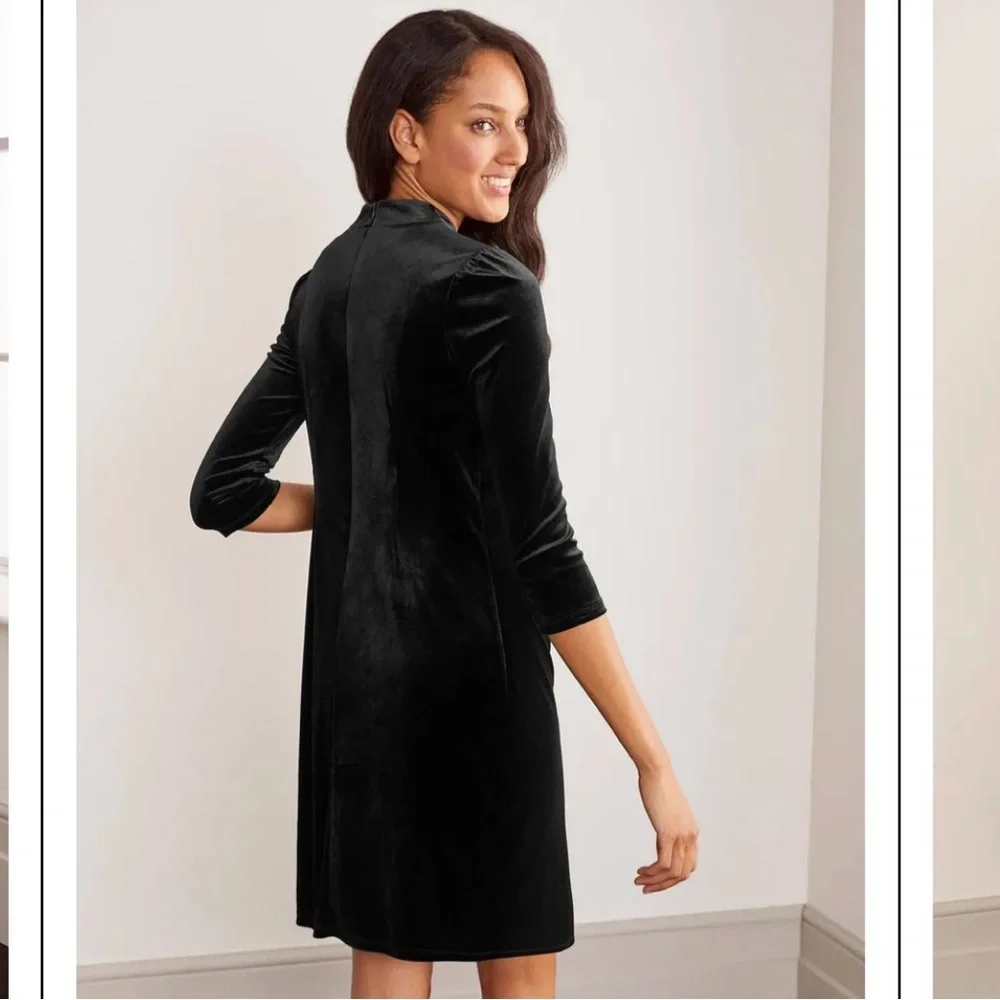 BODEN Livia Velvet Shift Dress - Picture 10 of 12